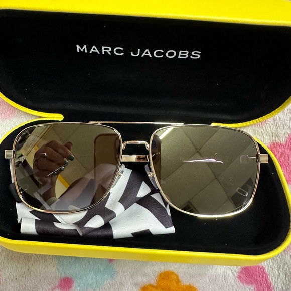 Marc Jacobs Black and Gold Sunglasses